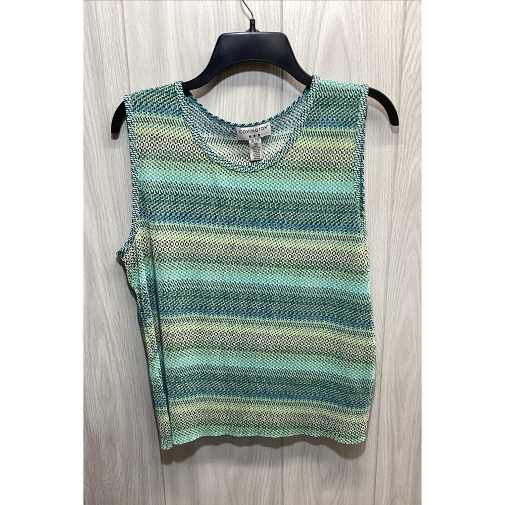 COVINGTON Women's (Size XL) Sleeveless Round Neck Textured Shirt Polyester‎